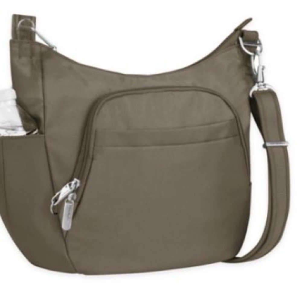 Travelon Anti-theft Classic Crossbody Bucket Bag Nutmeg  Crossbody‎, travel bag - Picture 2 of 15